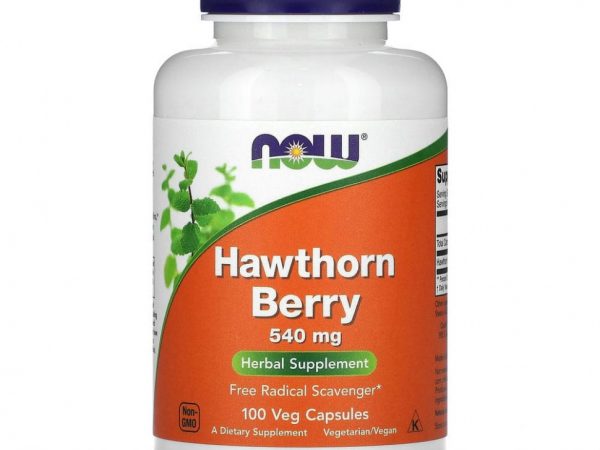 NOW Foods, ягоды боярышника, 540 мг, 100 вегетарианских капсул