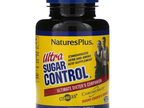 NaturesPlus, Пищевая добавка «Ультра контроль сахара», лучший спутник диетчика, 60 таблеток