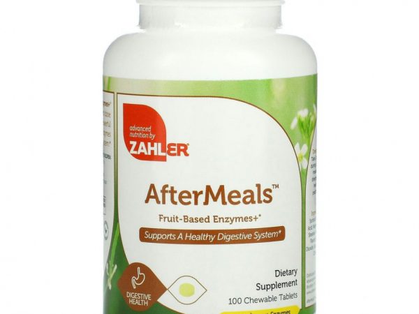 Zahler, AfterMeals, фруктовые ферменты, 100 жевательных таблеток
