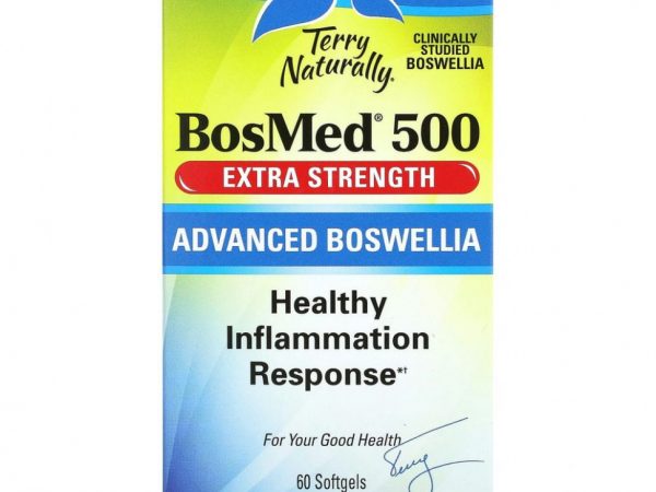 Terry Naturally, BosMed 500, усиленного действия, босвеллия повышенной эффективности, 500 мг, 60 мягких таблеток