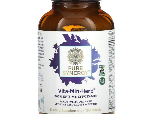 Pure Synergy, Vita-Min-Herb, мультивитамины для женщин, 120 таблеток