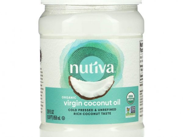 Nutiva, органическое кокосовое масло первого отжима, 858 мл (29 жидк. унций)