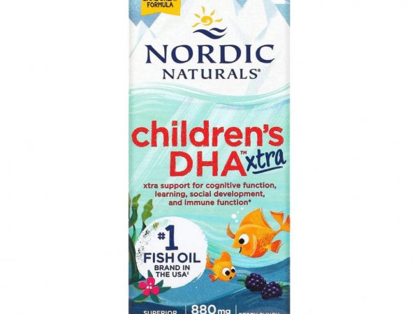 Nordic Naturals, Children's DHA Xtra, для детей возрастом 1–6 лет, вкус ягодного пунша, 880 мг, 60 мл (2 жидк. унции)