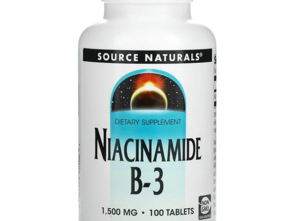 Source Naturals, Ниацинамид B3, 1500 мг, 100 таблеток