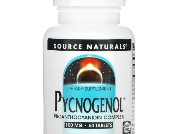 Source Naturals, пикногенол, 100 мг, 60 таблеток