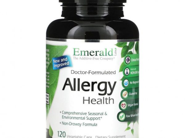 Emerald Laboratories, Разработано врачом для защиты от аллергии, 120 растительных капсул