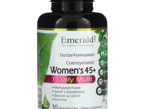 Emerald Laboratories, мультивитаминный комплекс для женщин от 45 лет, для приема 1 раз в день, коферментная формула, 30 вегетарианских капсул