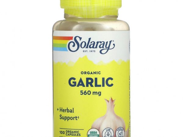 Solaray, чеснок, 600 мг, 100 капсул VegCaps