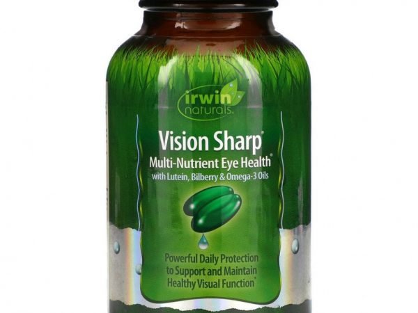 Irwin Naturals, Vision Sharp, комплексная питательная добавка для здоровых глаз, 42 мягкие желатиновые капсулы с жидкостью