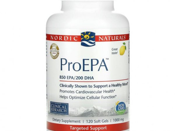 Nordic Naturals, ProEPA, лимон, 1000 мг, 120 мягких таблеток