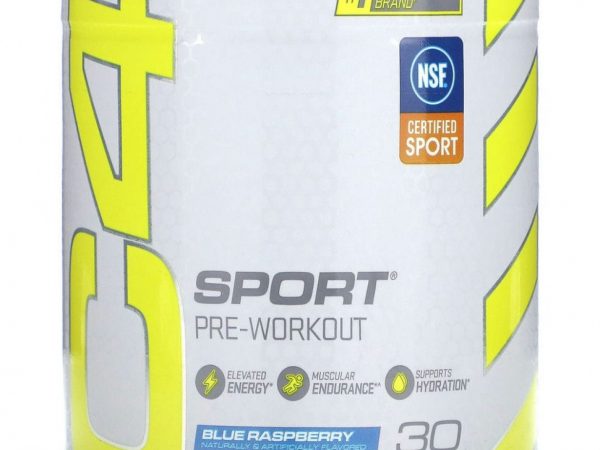 Cellucor, C4 Sport, предтренировочный, голубая малина, 9,5 унции (270 г)