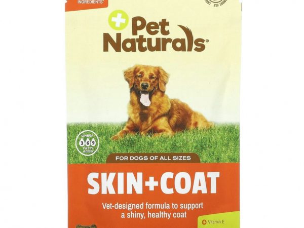 Pet Naturals of Vermont, Кожа + мех, для собак, 30 жевательных таблеток, 2,12 унции (60 г)