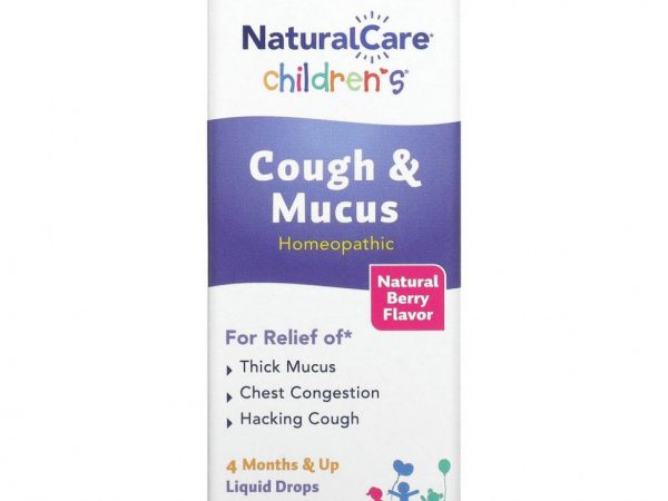 NatraBio, Children's Cough & Mucus, без спирта, натуральный ягодный вкус, от 4 месяцев, 120 мл (4 жидк. унции)
