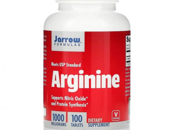 Jarrow Formulas, аргинин, 1000 мг, 100 таблеток
