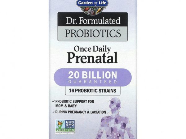 Garden of Life, Dr. Formulated Probiotics, ежедневные пренатальные витамины для приема один раз в день, 30 вегетарианских капсул