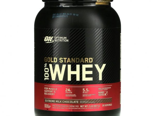 Optimum Nutrition, Gold Standard 100% Whey, протеиновая сыворотка со вкусом молочного шоколада, 907 г (2 фунта)