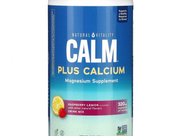 Natural Vitality, Natural Calm Plus Calcium со вкусом малины и лимона, 454 г (16 унций)