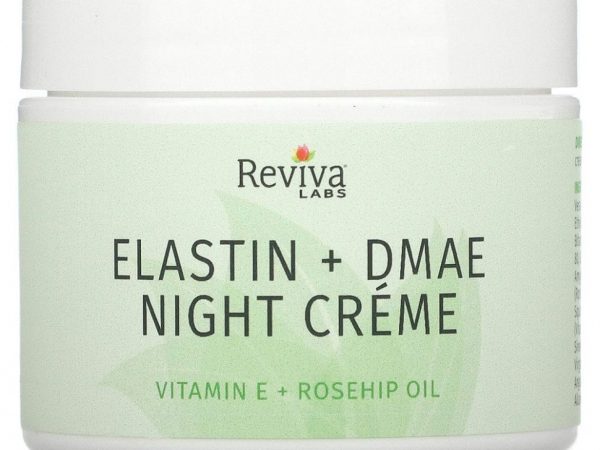 Reviva Labs, ночной крем с эластином и ДМАЭ, 55 г (2 унции)