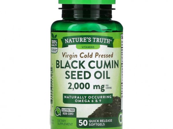 Nature's Truth, Масло семян черного тмина, 1000 мг, 50 капсул быстрого действия