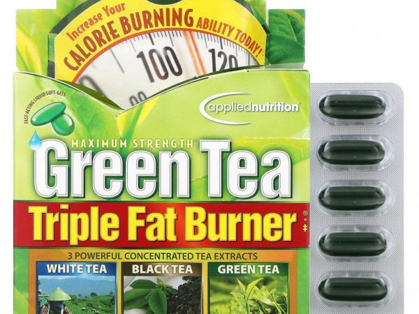 appliednutrition, Сжигатель жира с зеленым чаем, тройного действия, 30 жидких мягких таблеток