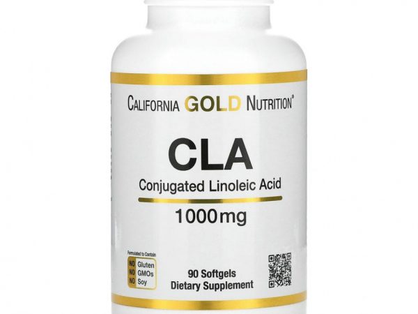 California Gold Nutrition, Clarinol, КЛК, конъюгированная линолевая кислота, 1000 мг, 90 мягких таблеток