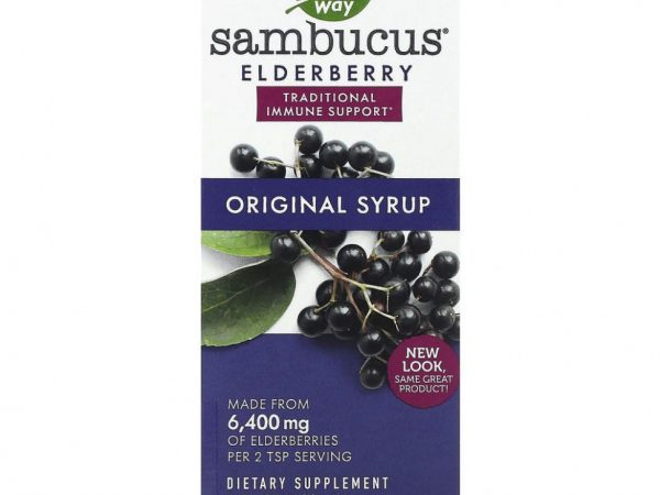 Nature's Way, Sambucus, стандартизированный экстракт бузины, оригинальный сироп, 120 мл (4 жидк. унции)