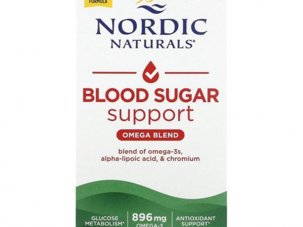 Nordic Naturals, Omega Blood Sugar, пищевая добавка с омега-3 для поддержания уровня глюкозы в крови, 448 мг, 60 капсул