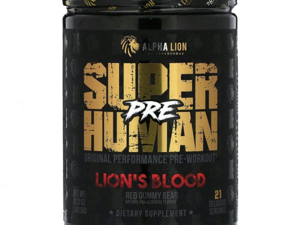 ALPHA LION, SuperHuman Pre, Lion's Blood, красный мармеладный мишка, 346,5 г (12,2 унции)