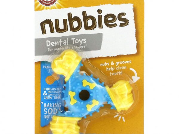 Arm & Hammer, Nubbies, стоматологические игрушки для людей, которые умеренно жевают, TriOBone, арахисовая паста, 1 игрушка