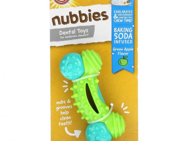 Arm & Hammer, Nubbies, стоматологические игрушки для людей, склонных к потере чувствительности, Duality Toy, зеленое яблоко, 1 игрушка