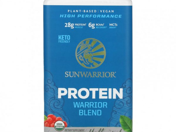 Sunwarrior, Warrior Blend Protein, органический растительный протеин, без добавок, 750 г (1,65 фунта)