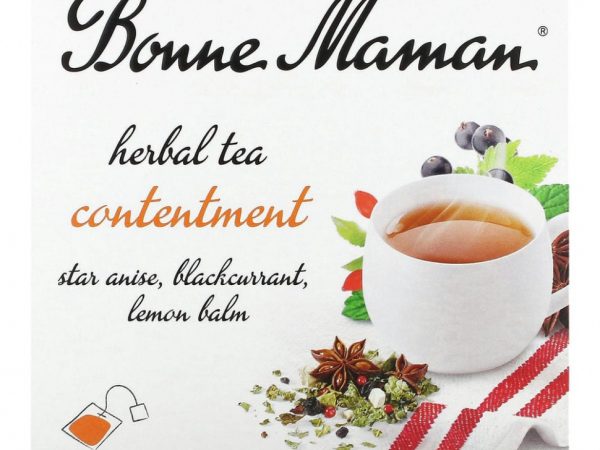 Bonne Maman, Herbal Tea, Contentment, без кофеина, 16 чайных пакетиков по 1,2 г (0,04 унции)