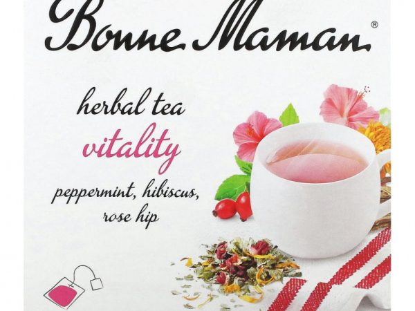 Bonne Maman, Herbal Tea, Vitality, без кофеина, 16 чайных пакетиков, 19 г (0,68 унции)