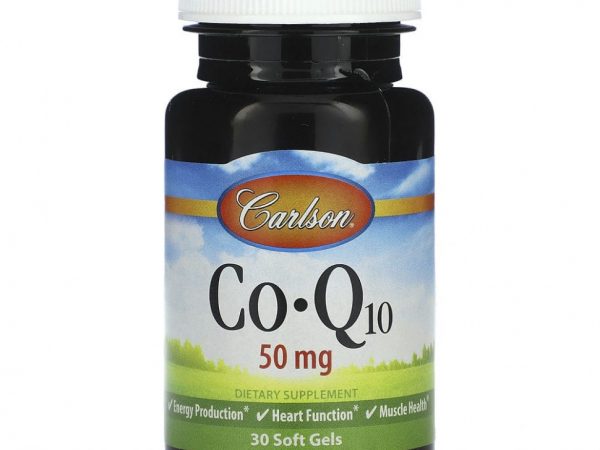 Carlson, CoQ10, 50 мг, 30 мягких таблеток