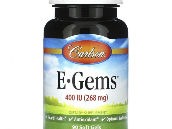 Carlson, E-Gems, 268 мг (400 МЕ), 90 мягких таблеток
