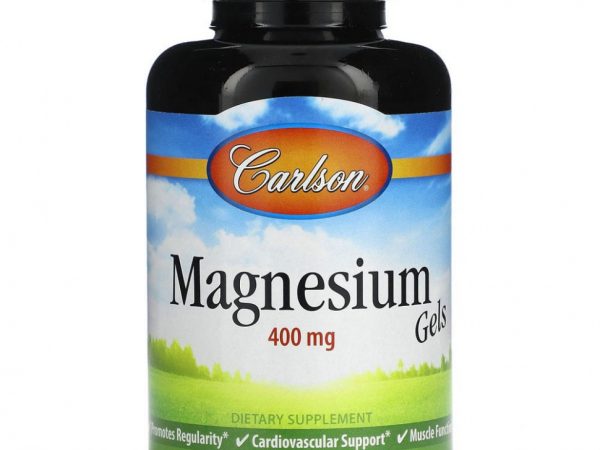 Carlson, Магниевые гели, 400 мг, 100 мягких таблеток