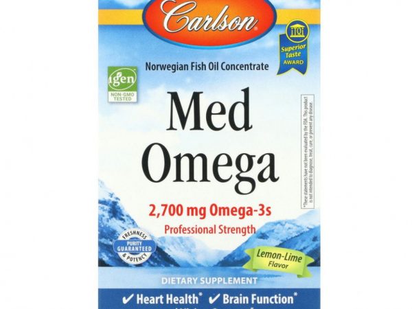 Carlson, Med Omega, вкус лимона и лайма, 2 700 мг, 3,3 ж. унц.(100 мл)
