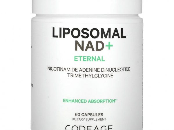 Codeage, Liposomal NAD +, Eternal, никотинамид аденин динуклеотид триметилглицин, 60 капсул
