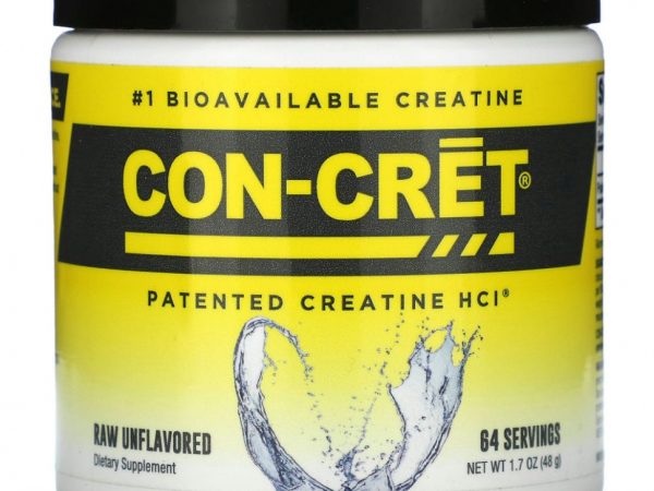 Con-Cret, Запатентованный креатин гидрохлорид, сырой, без добавок, 48 г (1,7 унции)