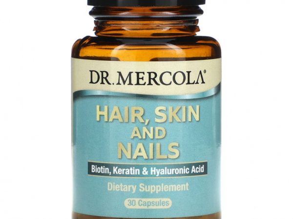 Dr. Mercola, Волосы, кожа и ногти, 30 капсул