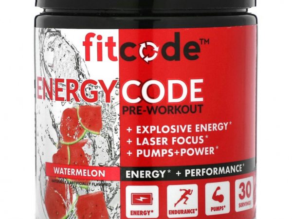 FITCODE, Energy Code, перед тренировкой, арбуз, 279 г (9,8 унции)