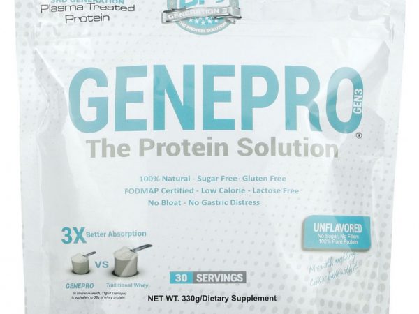 GENEPRO, Протеиновый раствор, без добавок, 330 г
