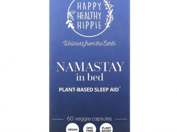 Happy Healthy Hippie, Namastay In Bed, снотворное на растительной основе, 60 растительных капсул