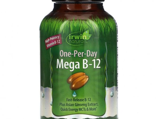 Irwin Naturals, 'B-12 экстра', быстродействующий витамин B12, 60 мягких желатиновых капсул с жидкостью