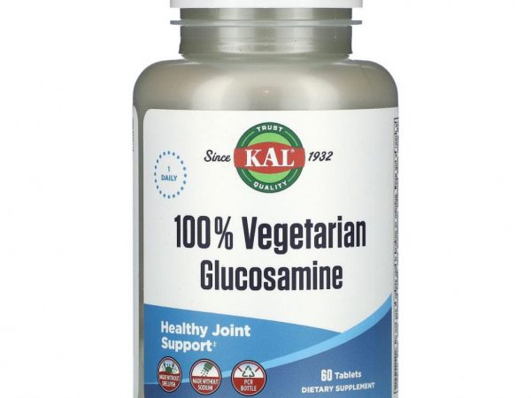KAL, 100% вегетарианский глюкозамин, 60 таблеток