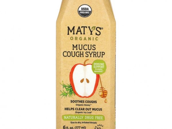 Maty's, Органический сироп от кашля, отхаркивающий, для детей от 12 лет, 177 мл (6 жидк. унций)