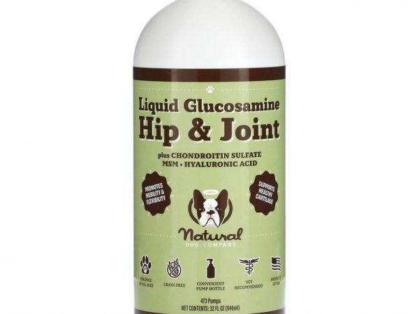 Natural Dog Company, Жидкий глюкозамин для бедер и суставов, для собак, для всех возрастов, 946 мл (32 жидк. Унции)