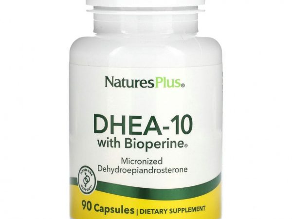 NaturesPlus, ДГЭА-10 с Bioperine, 90 капсул