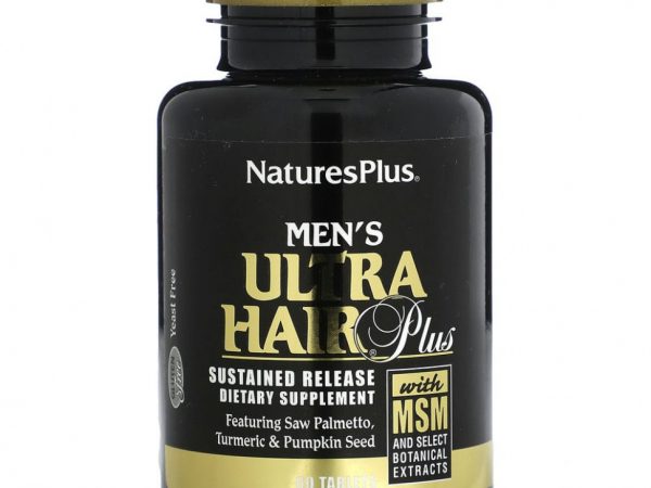 NaturesPlus, Men's Ultra Hair Plus, с МСМ и отборными растительными экстрактами, 60 таблеток