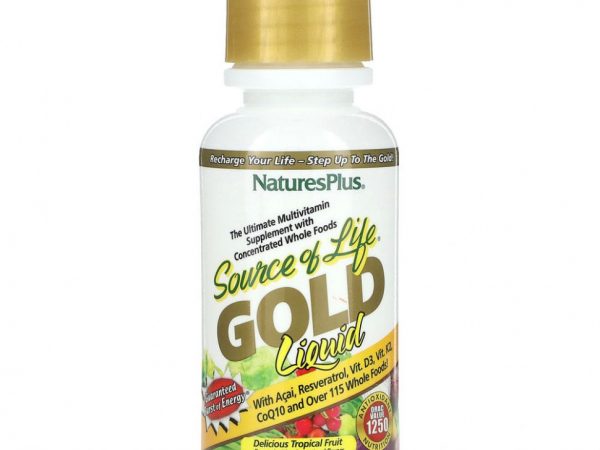 NaturesPlus, Source of Life, Gold Liquid, тропические фрукты, 236 мл (8 жидк. Унций)